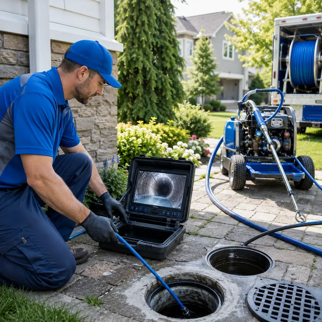 Outdoor drain cleaning professionals serving Collinsville, CT