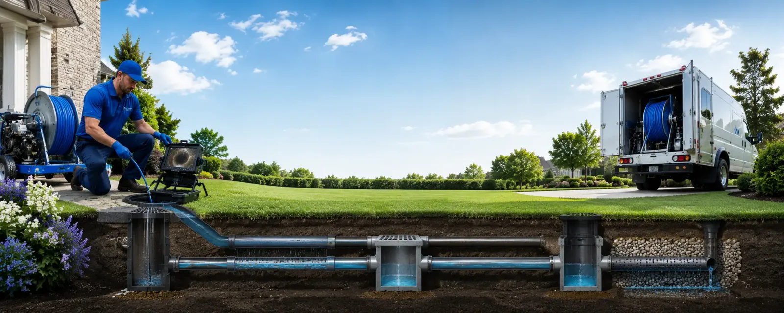 Outdoor drain cleaning information for Collinsville, CT